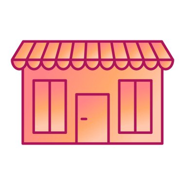 dükkan ikonu. beyaz arkaplanda izole edilmiş web tasarımı için alışveriş kiosk vektör simgeleri çizgi filmi