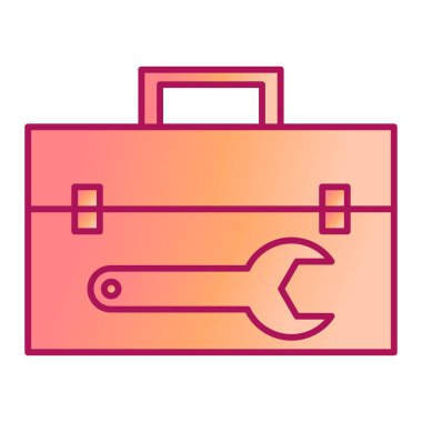 Araç kutusu düz vektör simgesi