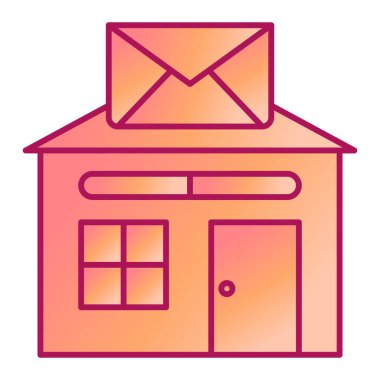 Posta kutusu. Web simgesi basit illüstrasyon