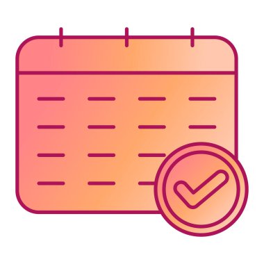 Takvim simgesi vektör illüstrasyonu