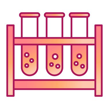 Kimya test tüpleri simge vektör illüstrasyon tasarımı