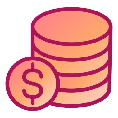 Dolar Sikkeleri. Basit illüstrasyon