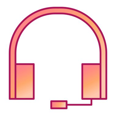 Kulaklık. Web simgesi basit illüstrasyon