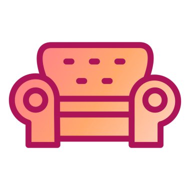 kanepe ikonu vektör illüstrasyonu