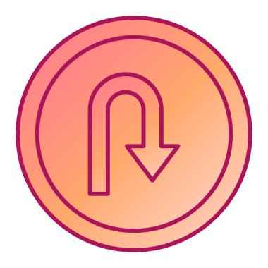 Yol işareti simgesi, vektör illüstrasyonu basit tasarım