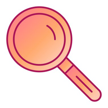 Büyüteç simgesi. Arama vektör işareti karikatürü. izole kontur sembolü