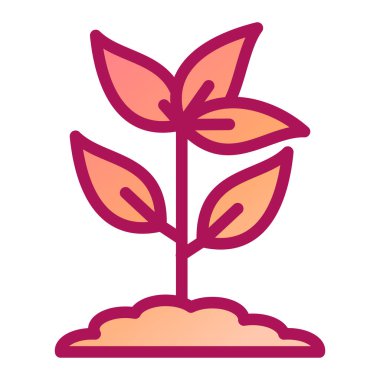 Bitki. Web simgesi basit illüstrasyon