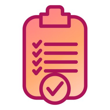 Kontrol listesi. Web simgesi basit illüstrasyon