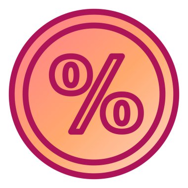 yüzde simgesi vektör illüstrasyonu