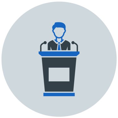 Konferans. Web simgesi basit illüstrasyon