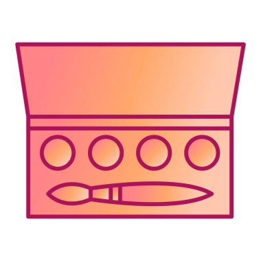 beyaz arkaplanda izole edilmiş boya ve fırça simgesi