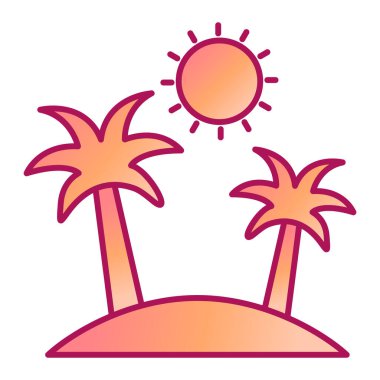 yaz ve seyahat simgesi vektörü