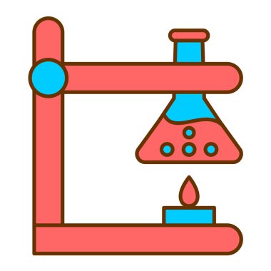 Bilim ve eğitim kavramı matara ikonu tarafından temsil ediliyor. beyaz üzerinde izole edilmiş web tasarımı için test tübü vektör sembolü