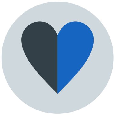 Kalp. Web simgesi basit illüstrasyon