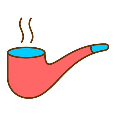 tüten pipo ikonu. Web için basit sigara vektör simgeleri çizimi