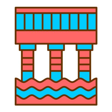 Bir su kabı simgesinin vektör çizimi