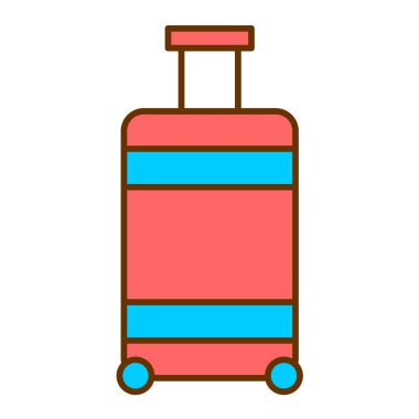 seyahat valizi ikon vektör çizimi