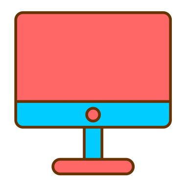 Bilgisayar monitörü. Basit resimleme