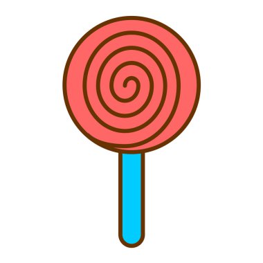 Lolipop şeker ikonu vektör illüstrasyon tasarımı