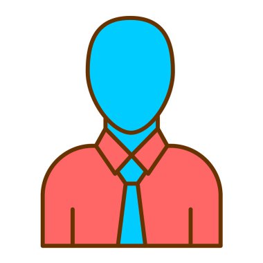 İş adamı. Web simgesi basit illüstrasyon