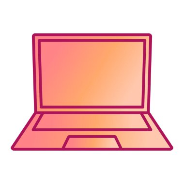 Dizüstü bilgisayar teknolojisi simge vektör çizim grafik tasarım