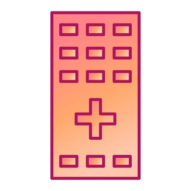 Hastane. Web simgesi basit illüstrasyon