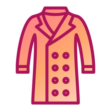 Ceket. Web simgesi basit illüstrasyon