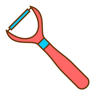 Tek bir çizgi film anahtarının vektör çizimi