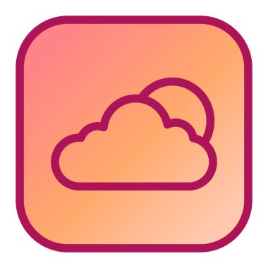 bulut simgesi, vektör illüstrasyonu