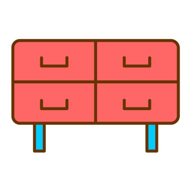 mobilya ikonu vektör illüstrasyonu