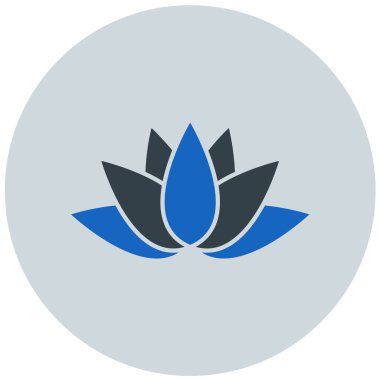 Nilüfer çiçeği ikonu vektör illüstrasyonu