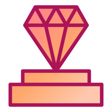 Elmas modern ikon vektör illüstrasyonu