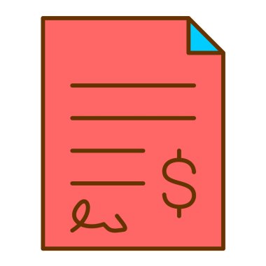 Belge. Web simgesi basit illüstrasyon