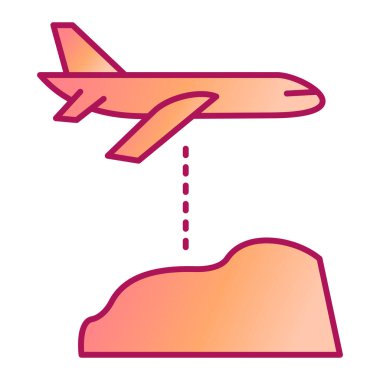 uçak ikonu vektör illüstrasyonu