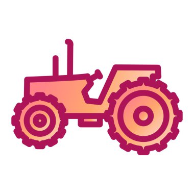 Traktör ikon vektör illüstrasyonu
