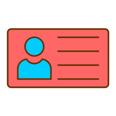 ID kart simgesi vektör illüstrasyonu