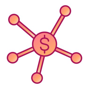 Dolar. Web simgesi basit illüstrasyon