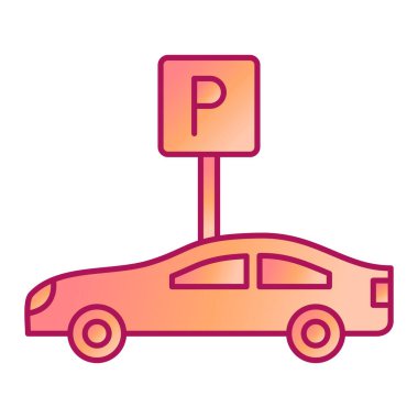 araba park simgesi vektör illüstrasyon tasarımı