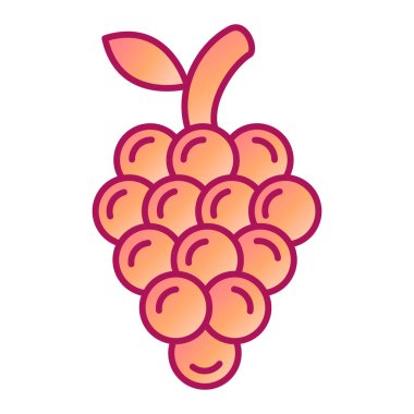 üzüm ikonu vektör çizimi tasarımı