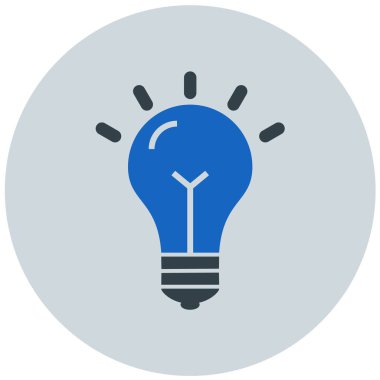 Ampul. Web simgesi basit illüstrasyon