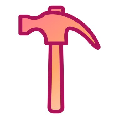 Çekiç. Web simgesi basit illüstrasyon