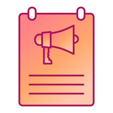 Megafon. Web simgesi basit illüstrasyon