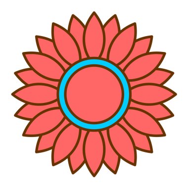 çiçek simgesi vektör illüstrasyonu