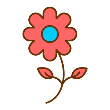 çiçek simgesi vektör illüstrasyonu