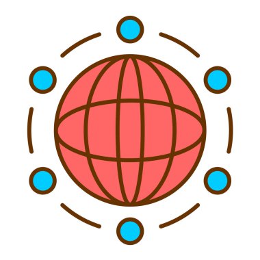 küresel ağ. Basit resimleme