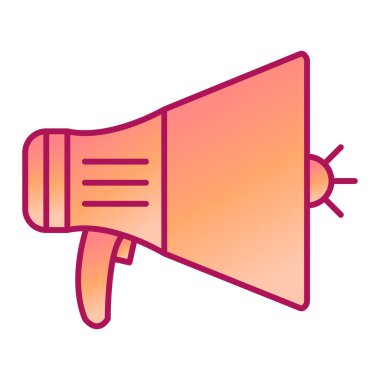 Megafon ikonu vektör illüstrasyonu