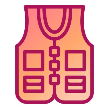 Yelek. Web simgesi basit illüstrasyon