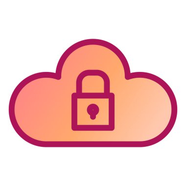 Bulut Güvenliği. Basit illüstrasyon