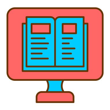 Kitap. Web simgesi basit illüstrasyon