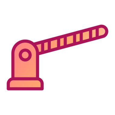 Web ve mobil uygulama tasarımınız için beyaz arkaplanda izole edilmiş bariyer simgesi vektörü, yol logosu kavramı